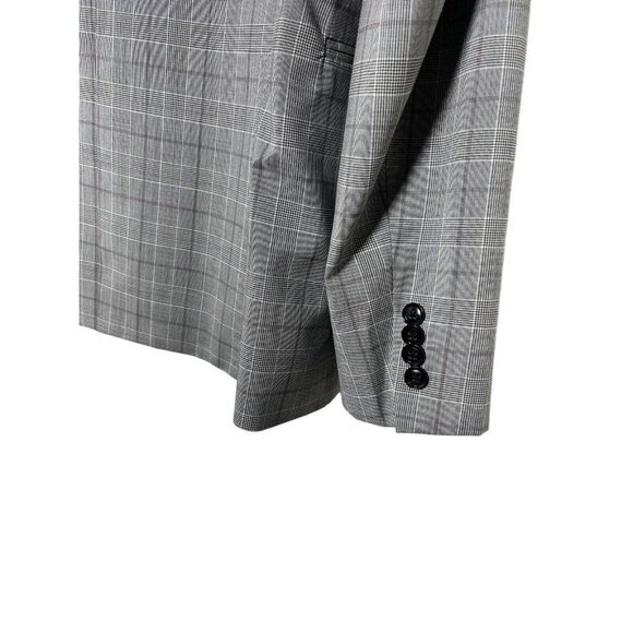 Ted Baker Mens Color Light Gray Plaid 100% Wool Suit Size 42 Regular Fit NWT - Picture 5 of 6